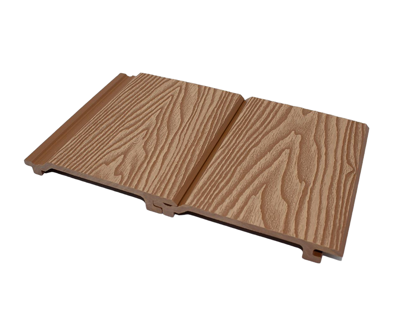 压花柚木色深压纹墙板